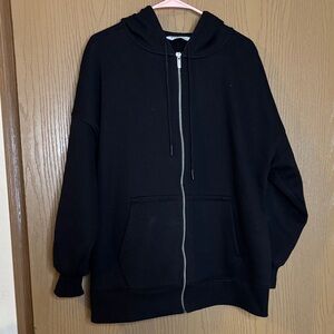 Black Zip-Up Hoodie